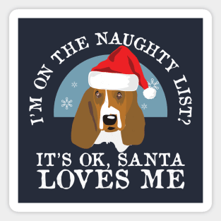 Funny Naughty Dog Lovers Beagle Christmas Shirt Gift Magnet